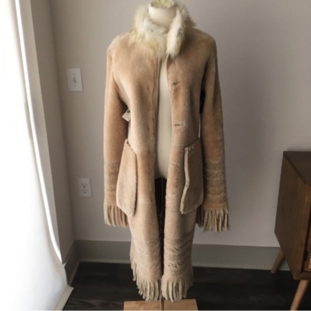 Vintage Giuliana Teso Shearling Fur Coat - Picture 6 of 16